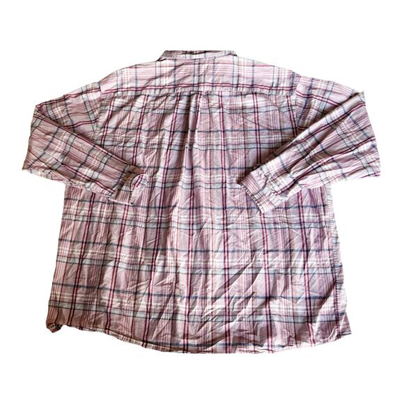 Roundtree & Yorke Pink Plaid Button-Down Mens Size 3XT - Picture 6 of 6